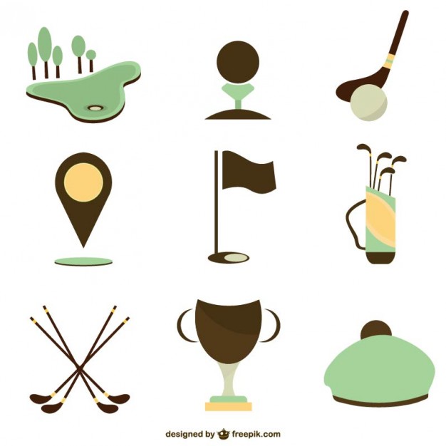 Set Of Golf Icons Vector Free Download 626x626 Set Of Golf Icons Vector Free Download