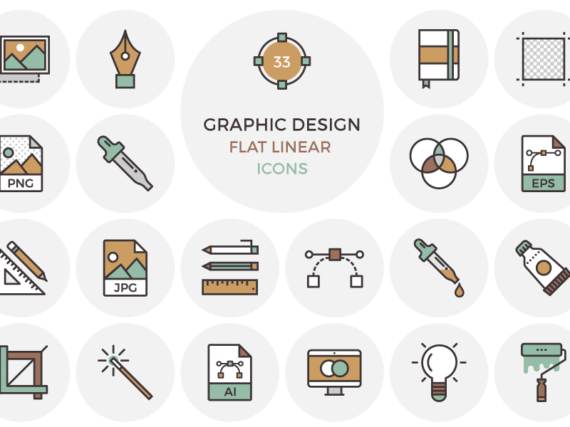 800x600 Flat Graphic Design Icons