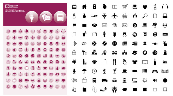 600x333 Simple Graphic Icons Vector Free Download