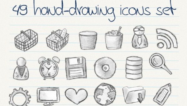 600x341 Most Beautiful Hand Drawn Sketchy Free Icon Sets