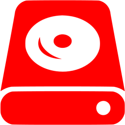 256x256 Red Hdd Icon