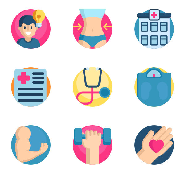 Fitness Health Icons 600x564 Fitness Health Icons