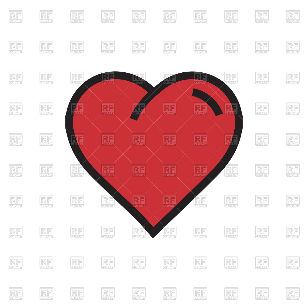 1200x1200 Heart Icon Cartoon Red Color Vector Image Of Icons And Emblems