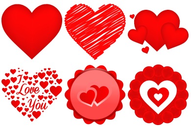 390x260 Free Vector Valentine Heart Iconset