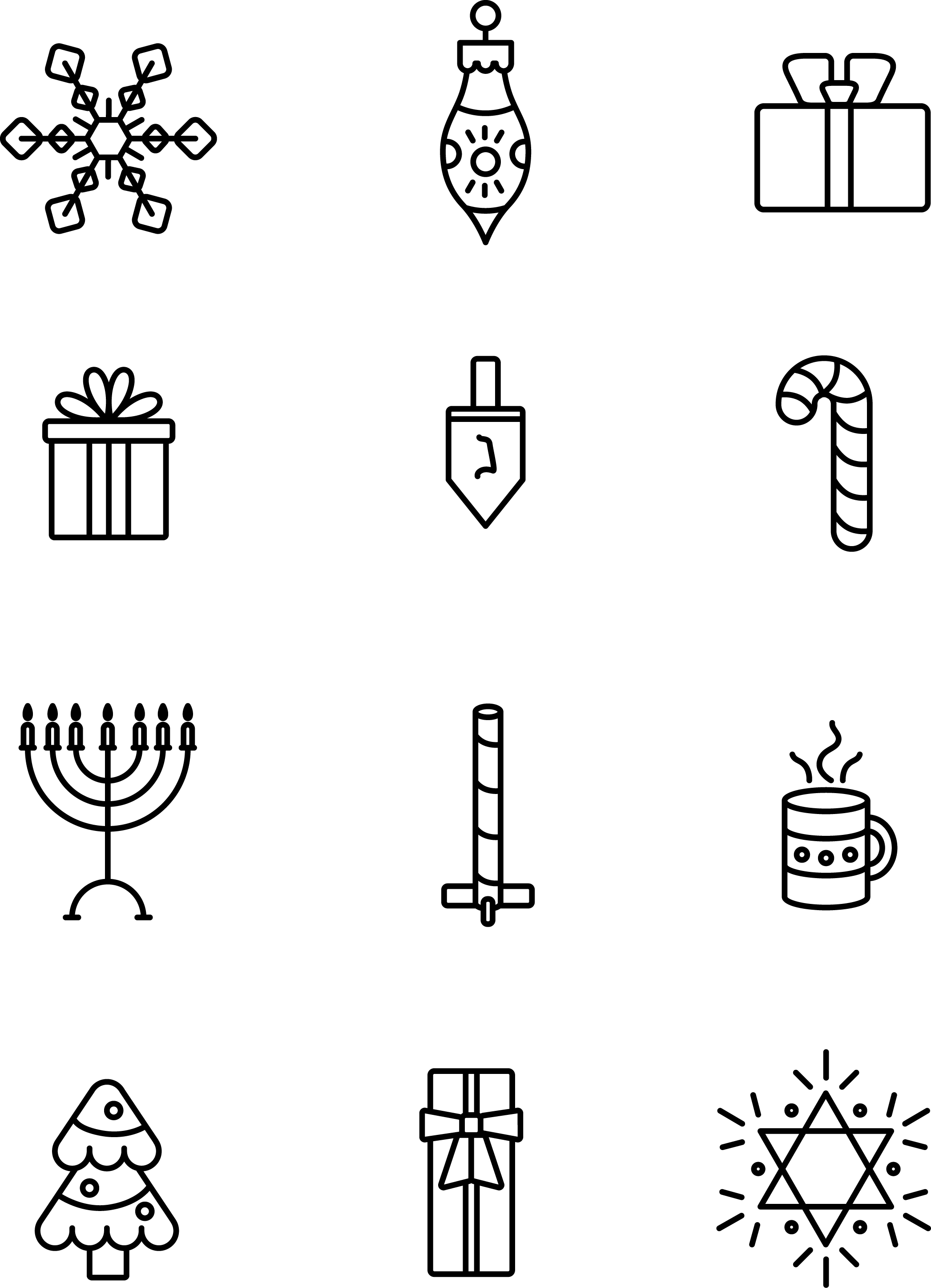 Free Simple Holiday Line Icons Treefrog Cinegraphix 2093x2894 Free Simple Holiday Line Icons Treefrog Cinegraphix
