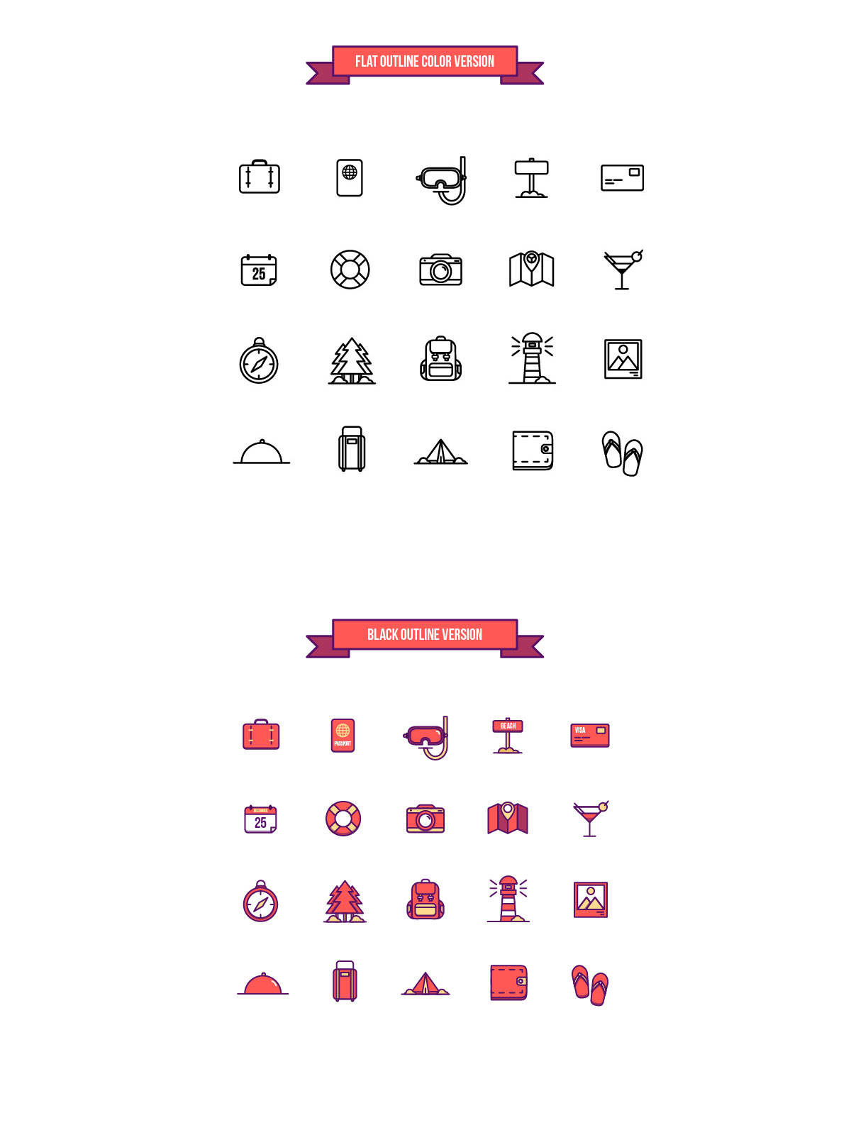 Free Summer Holidays Icon Set 1200x1600 Free Summer Holidays Icon Set