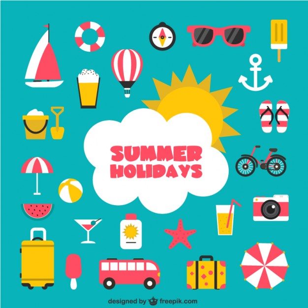 Summer Holidays Icons Vector Free Download 626x626 Summer Holidays Icons Vector Free Download