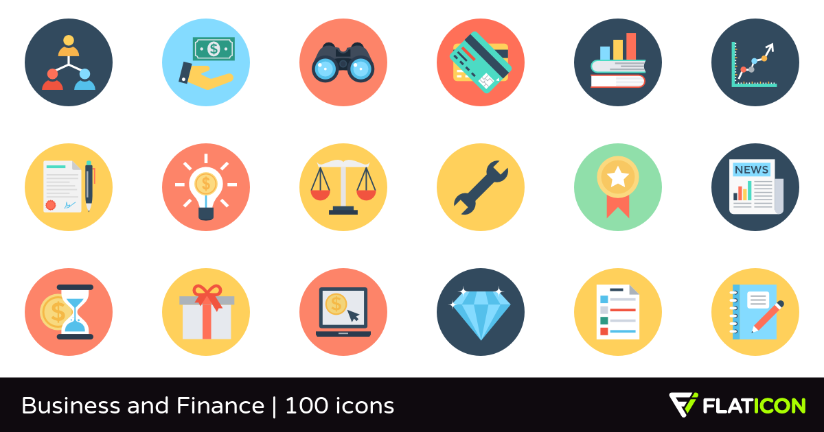 1200x630 Free Vector Icons Of Business And Finance Designed