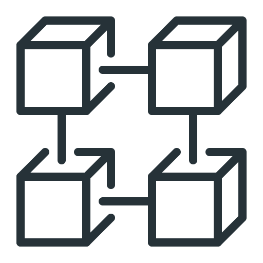 512x512 Blockchain, Blocks, Data, Database Icon