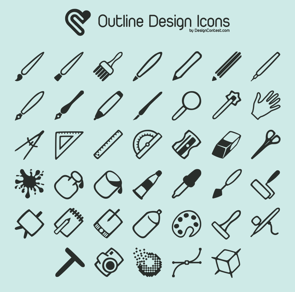 960x952 Free Outline Design Icons
