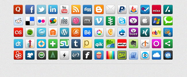 Freebie Custom Social Media Website Icons 650x270 Freebie Custom Social Media Website Icons