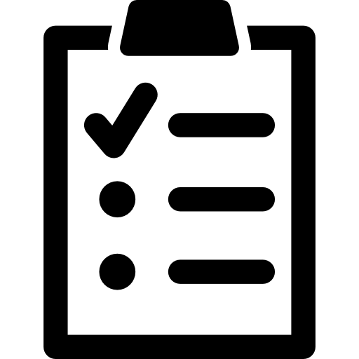 512x512 Clipboard With A List Icons Free Download