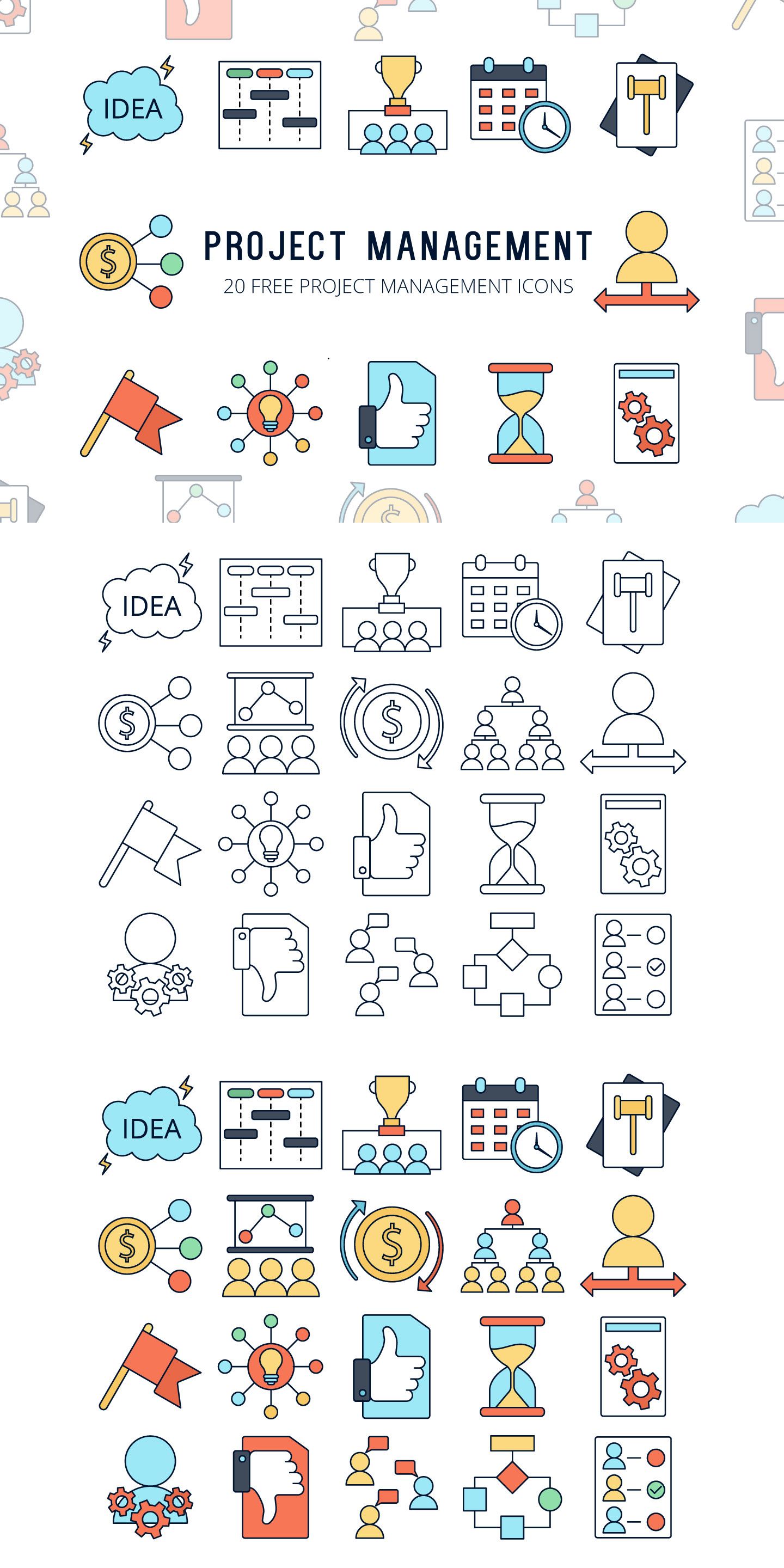 1440x2880 Before You Project Management Vector Free Icon Set