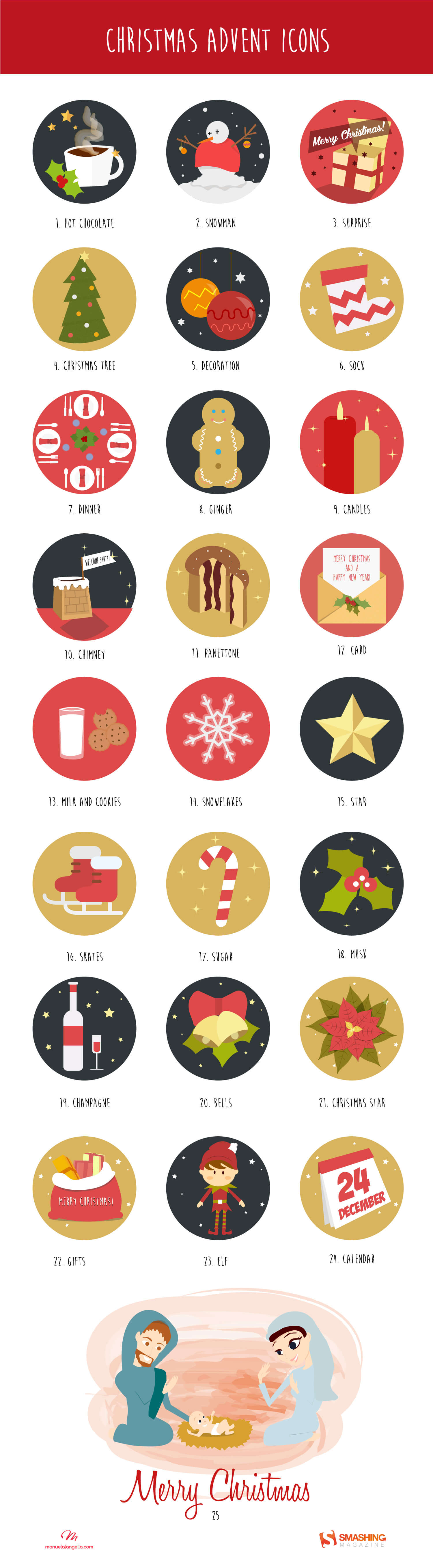 Free Christmas Advent Icons To Bring Festive Mood To Your Site 1500x5430 Free Christmas Advent Icons To Bring Festive Mood To Your Site