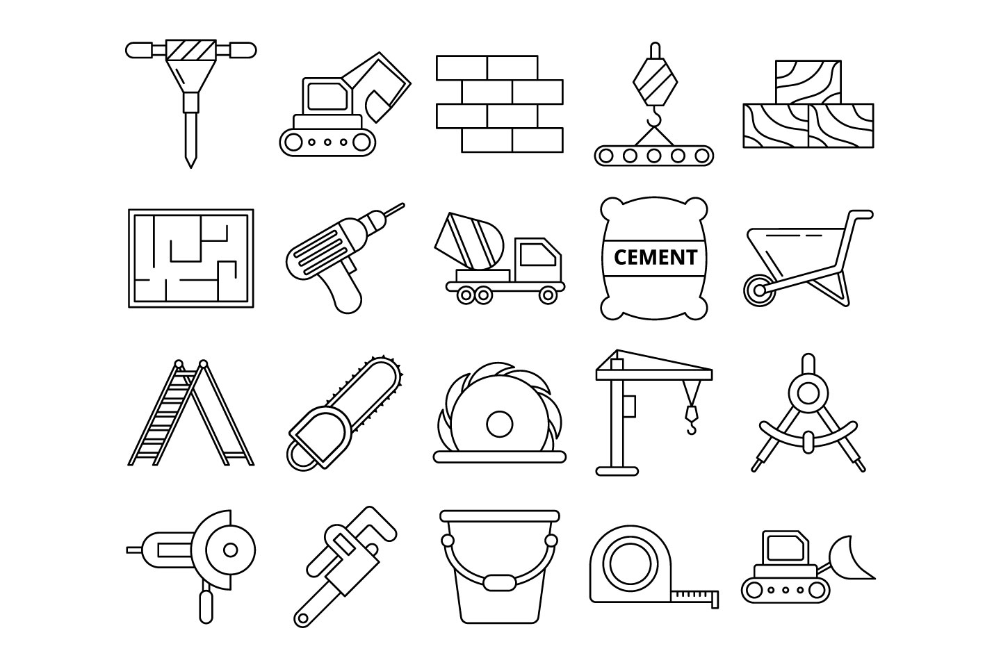 Construction Site Vector Free Icon Set 1440x960 Construction Site Vector Free Icon Set