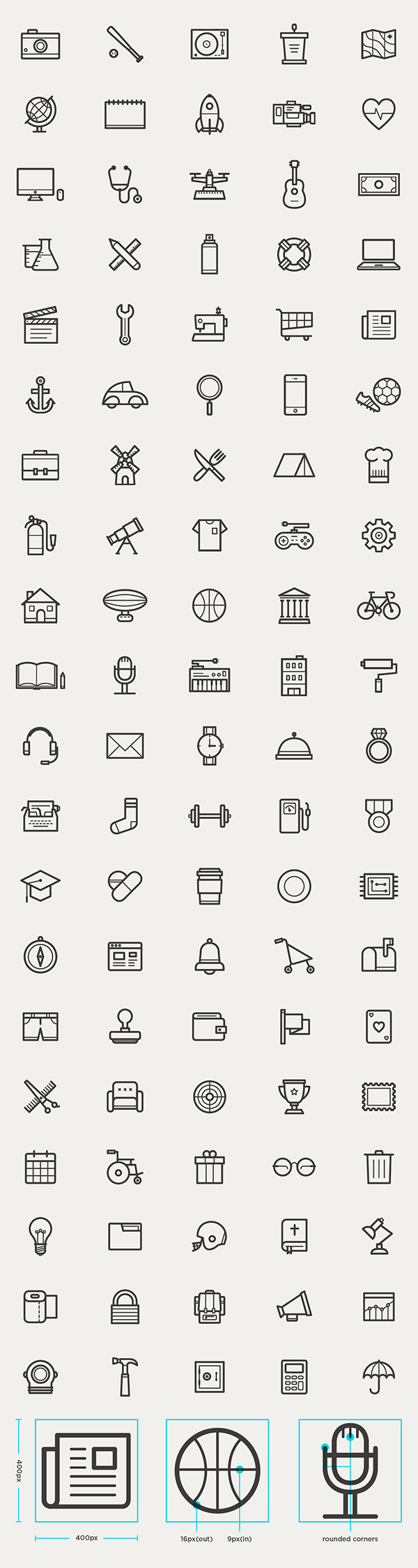 600x2248 Free Outline Icons For Ui Designers Icons Graphic Design