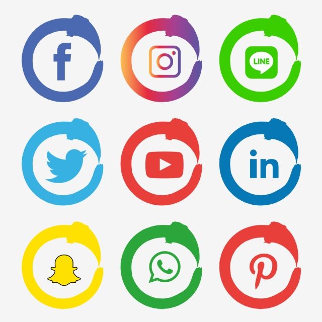 640x640 Social Media Icons Set Logo Vector Illustrator, Social, Media