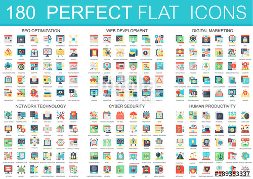 500x355 Vector Complex Flat Icons Concept Symbols Of Seo Optimization