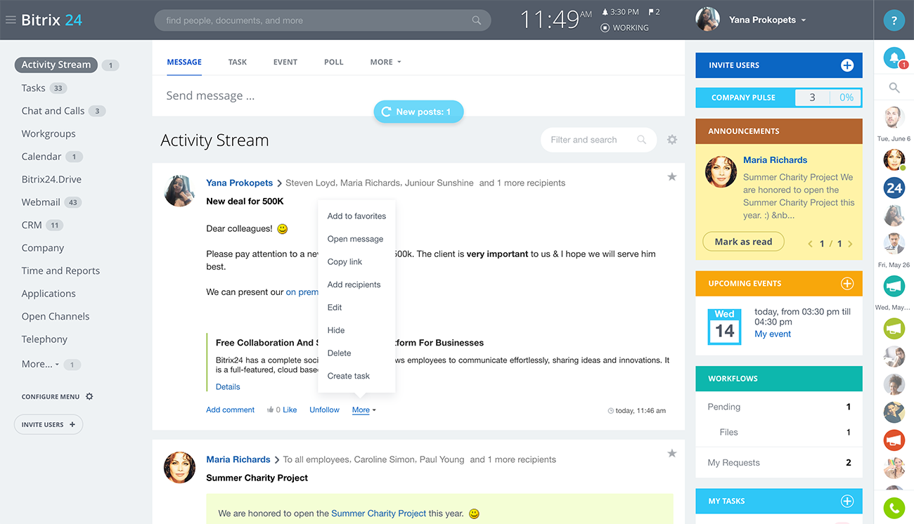 1300x746 Free Intranet Portal
