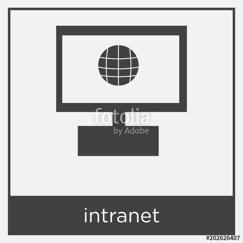 500x500 Intranet Icon Isolated On White Background Stock Image
