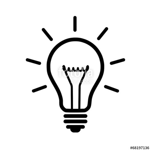 500x500 Light Bulb Icon Stock Image And Royalty Free Vector