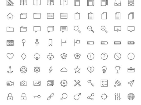 452x336 Free Line Icons Set