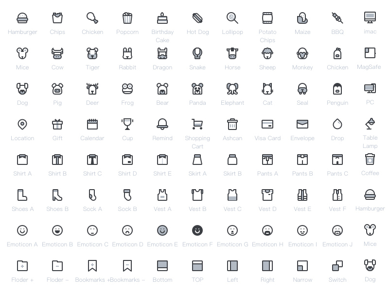800x600 Line Icons Sketch Freebie