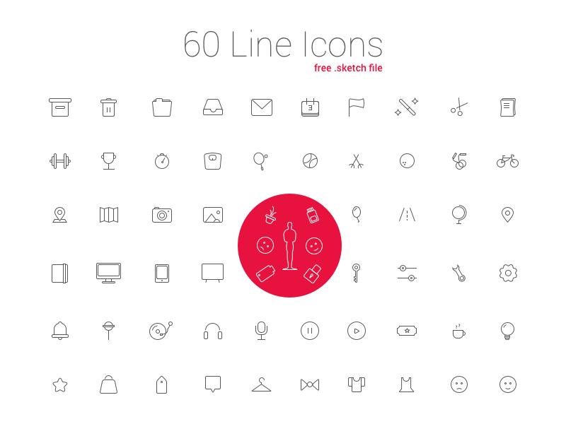 800x600 Line Icon Set Free Download