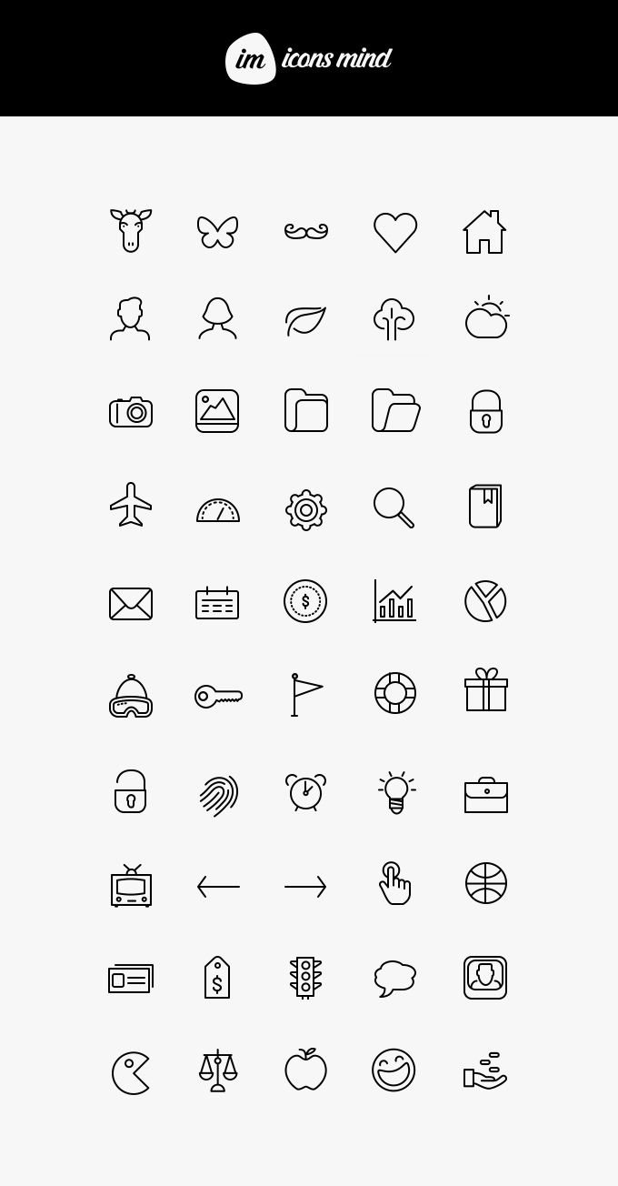 680x1304 Free Ios And Android Line Icons Download Graphic Arts