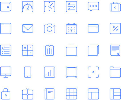 424x352 White Line Icons Png Free Vector Download