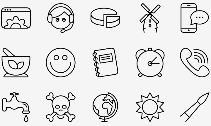 720x432 Vector Line Icons Set Png Sketch