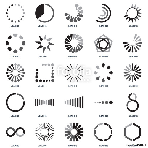 500x500 Set Of Icons Such As Loading, Loading Icon Stock Image