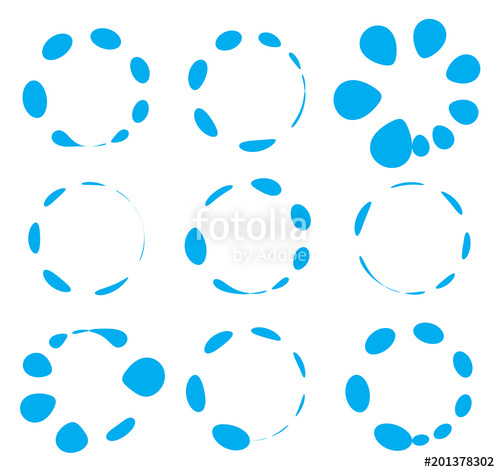 500x472 Blue Water Drop Loading Icon Set Stock Image And Royalty Free