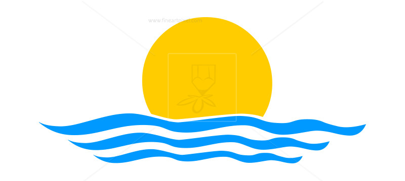 800x359 Sun And Waves Logo Icon Free Vectors, Illustrations, Graphics