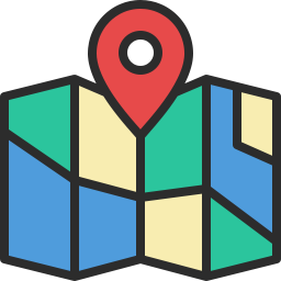 256x256 Location Map Icon Outline Filled