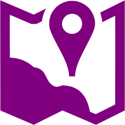 256x256 Purple Map Marker Icon