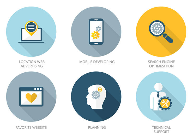 740x522 Free Icons Useful Flat Marketing And Seo Services Icons