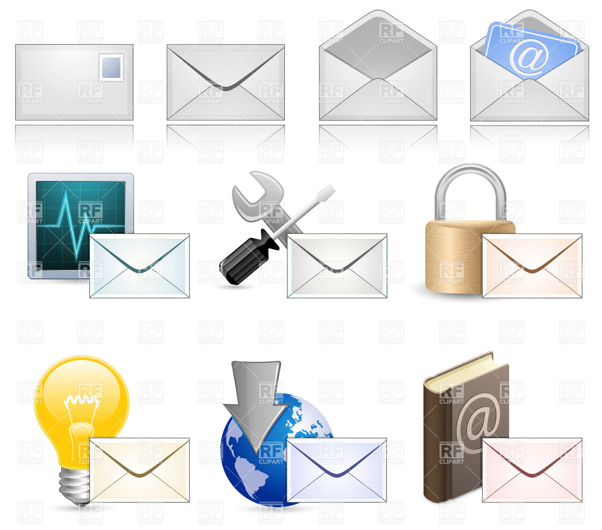 1200x1058 Mail Marketing Icon Set Vector Image Of Icons And Emblems Frbird