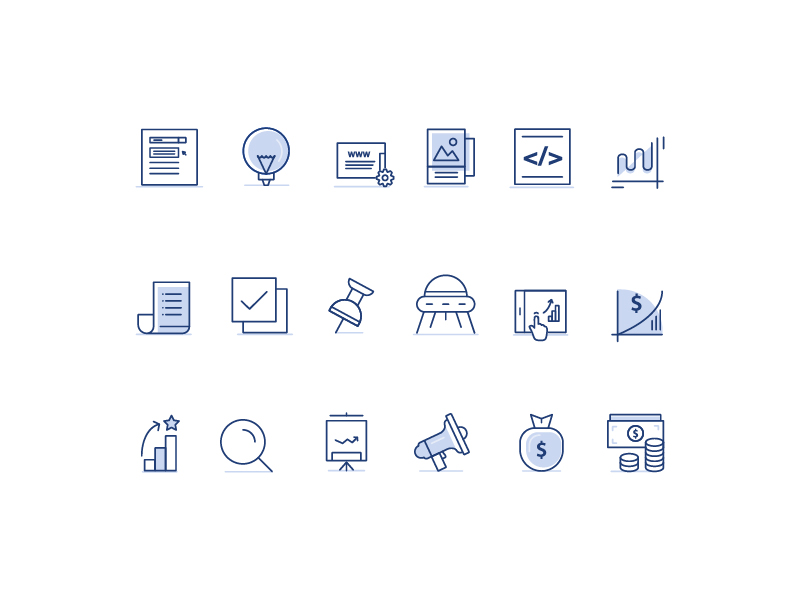 800x600 Marketing Icons Free Icon Pack