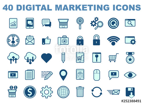 500x362 Digital Marketing Icons Stock Image And Royalty Free Vector