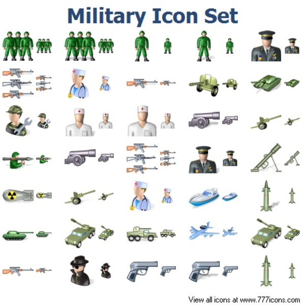 Military Icon Set Free Images 600x600 Military Icon Set Free Images