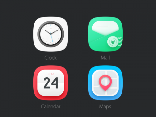 Download Flat Rounded Mobile App Icons Free Simple Clock 500x375 Download Flat Rounded Mobile App Icons Free Simple Clock