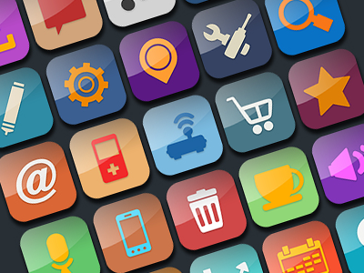 Glossy Icons For Mobile Apps 400x300 Glossy Icons For Mobile Apps