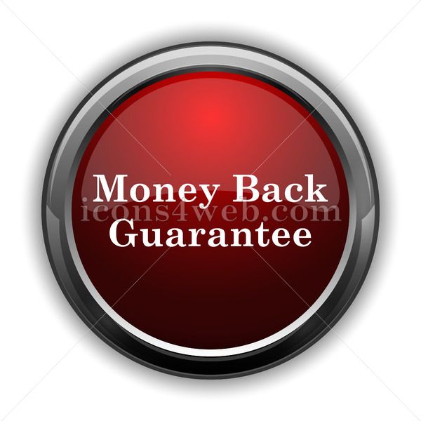 600x600 Money Back Guarantee Icon Red Glossy Icon With Shadow Round