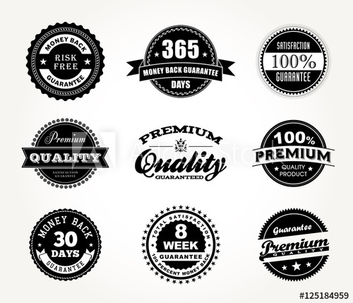 500x429 Premium Quality, Money Back Satisfaction Guarantee Icons