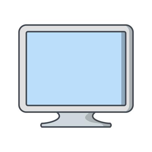 490x490 Monitor Icon Vector Illustration