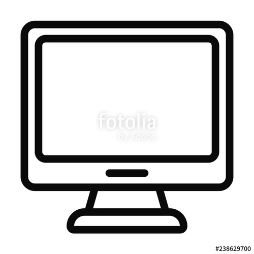 500x500 Monitor Icon Vector Stock Image And Royalty Free Vector