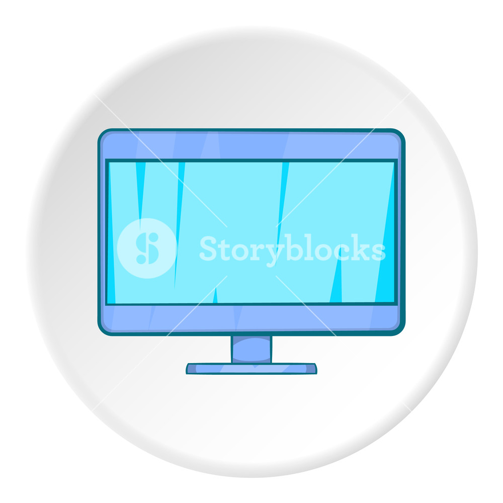 1000x1000 Monitor Icon Cartoon Illustration Of Monitor Vector Icon For Web