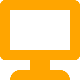 256x256 Orange Monitor Icon