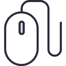 256x256 Mouse Icon Outline Filled